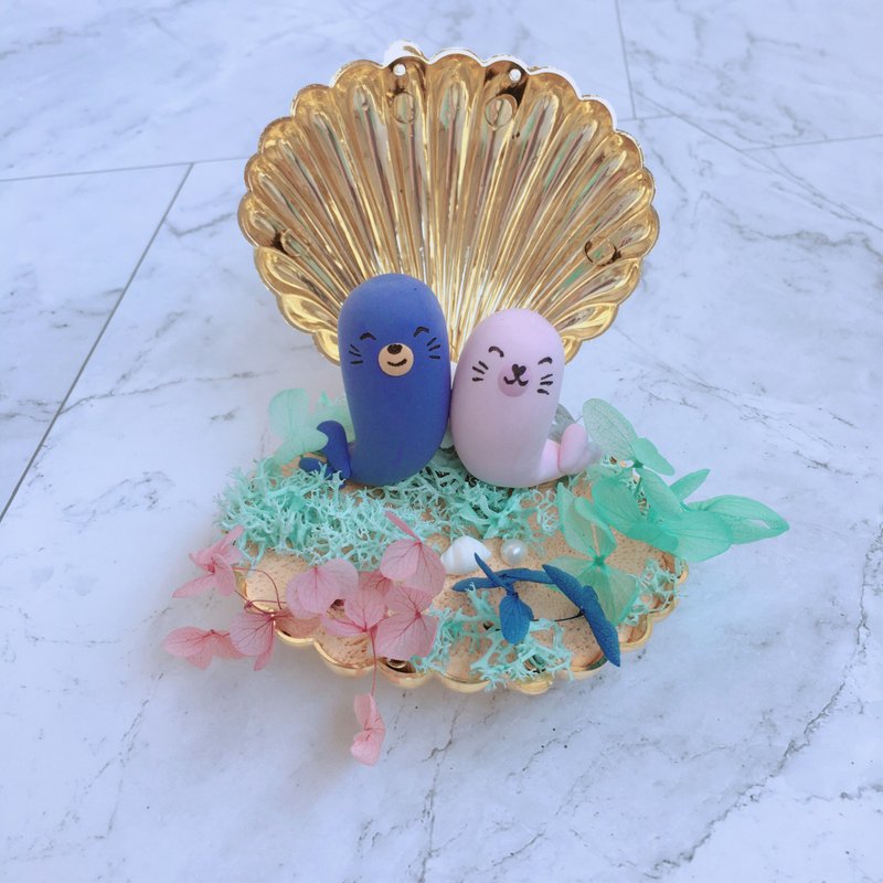 Eudora House海洋风贝壳【在线课程】永生花 黏土课程\不含材料包 - 植栽 - 其他材质 