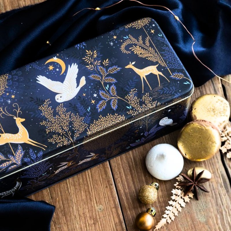 圣诞夜幕森林深藏糖果茶叶礼盒【英国糖迷你包8包入 英国茶】 - 零食/点心 - 其他材质 蓝色