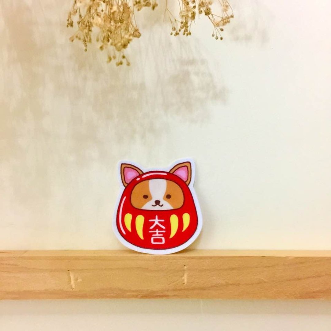 大吉达摩小型防水贴纸 SS0091 - 贴纸 - 纸 红色