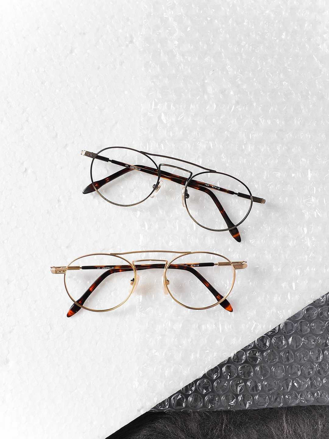 枥木双杠简约率性摇滚派对 金丝雕花镜方框眼镜Japan/glasses - 眼镜/眼镜框 - 其他金属 金色