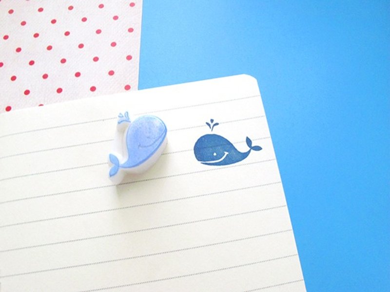 Apu手工章 迷你小鲸鱼印章 手帐印章 - 印章/印台 - 橡胶 