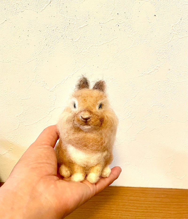 杨逸清的订单：3只兔子 - 编织/刺绣/羊毛毡/裁缝 - 羊毛 卡其色