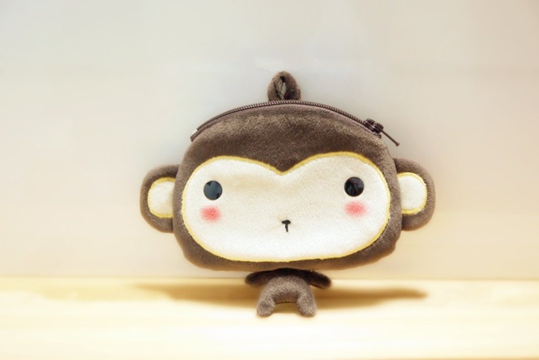 Bucute小猴证件套钱包/悠游卡套/证件夹/独家发售/手工制作/交换礼物/零钱包 - 证件套/卡套 - 聚酯纤维 咖啡色
