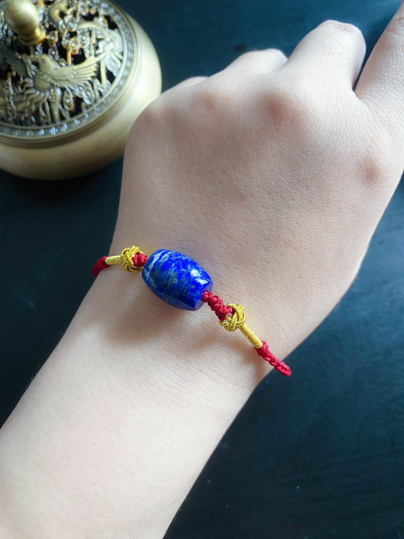 【售出】夏日 护身药师珠 青金石 手链 水晶 手作手绳 礼物 设计 - 吊饰 - 水晶 蓝色