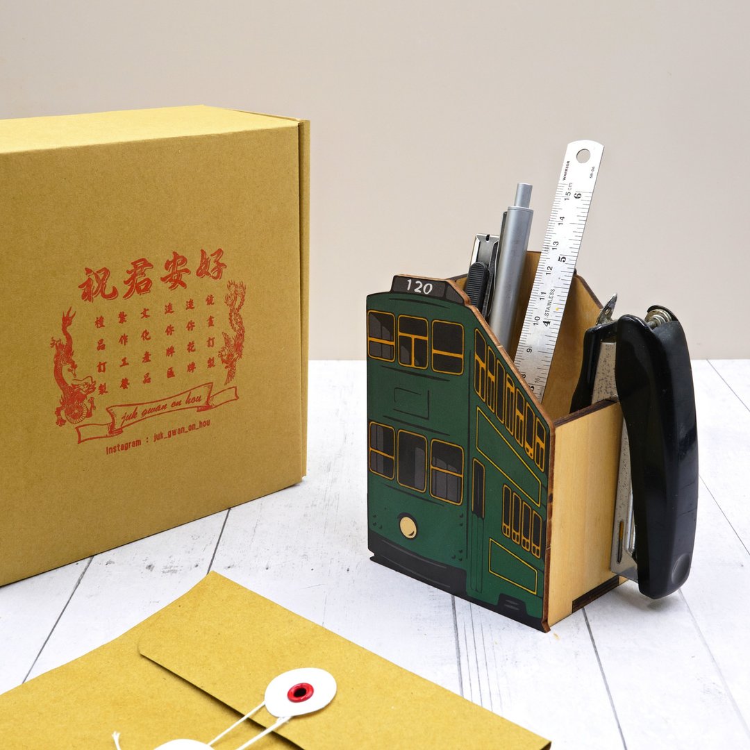 香港特色系列-电车笔筒 - 笔筒/笔座 - 木头 