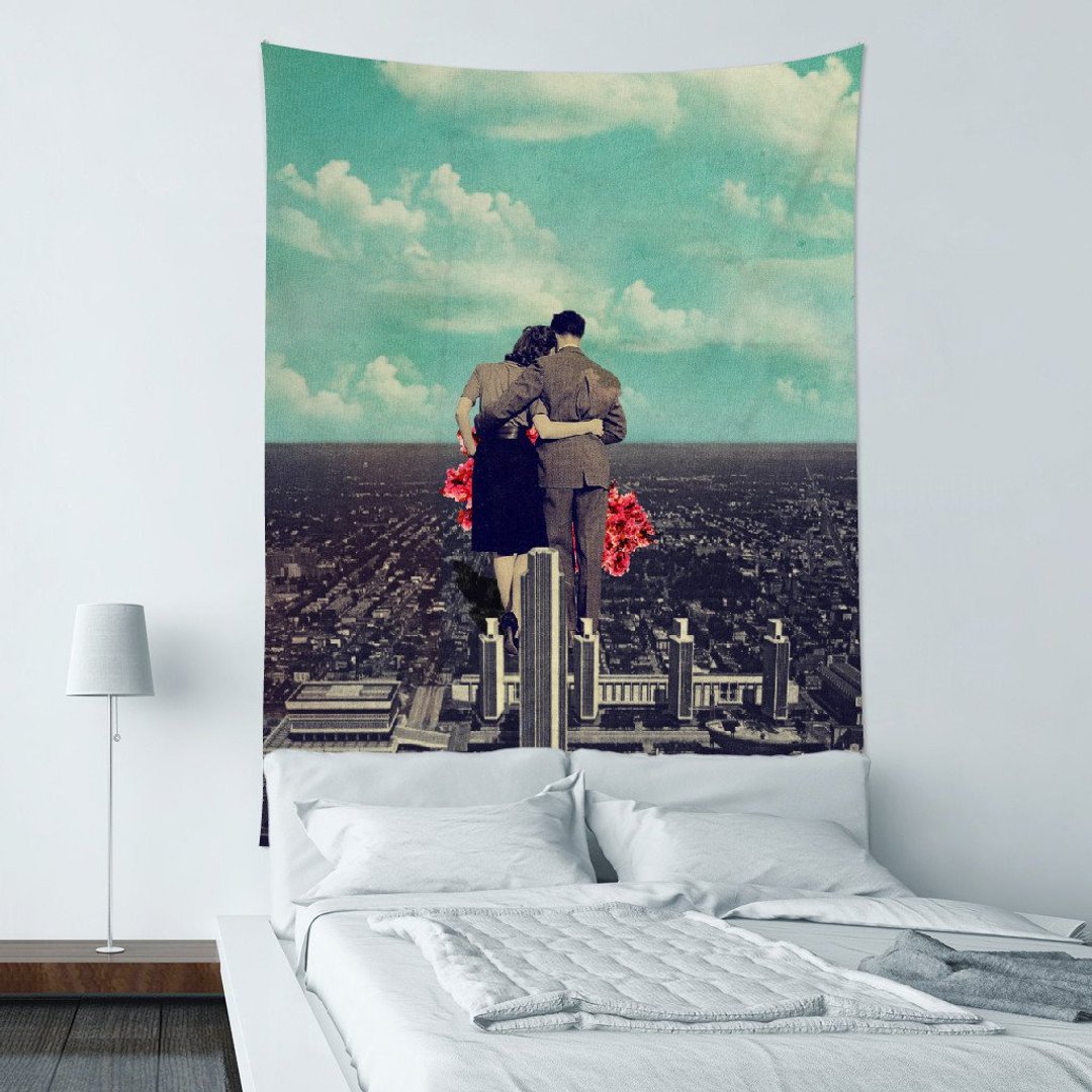 Together-壁幔 Wall Tapestry-墙壁装饰 挂布 情侣礼物 (直式版) - 海报/装饰画/版画 - 聚酯纤维 多色