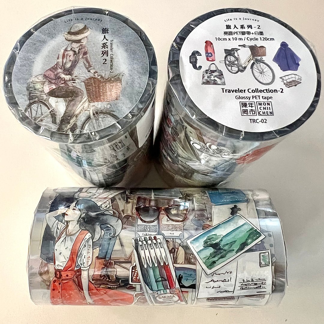 旅人系列-2 亮面PET胶带 / Traveler collection 2 - 纸胶带 - 塑料 