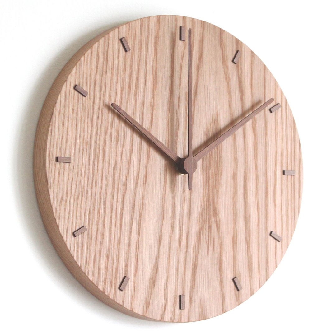 CLOCK_26 Classic 台湾手工制作限量静音挂钟 Oak 白橡木 - 时钟/闹钟 - 木头 咖啡色