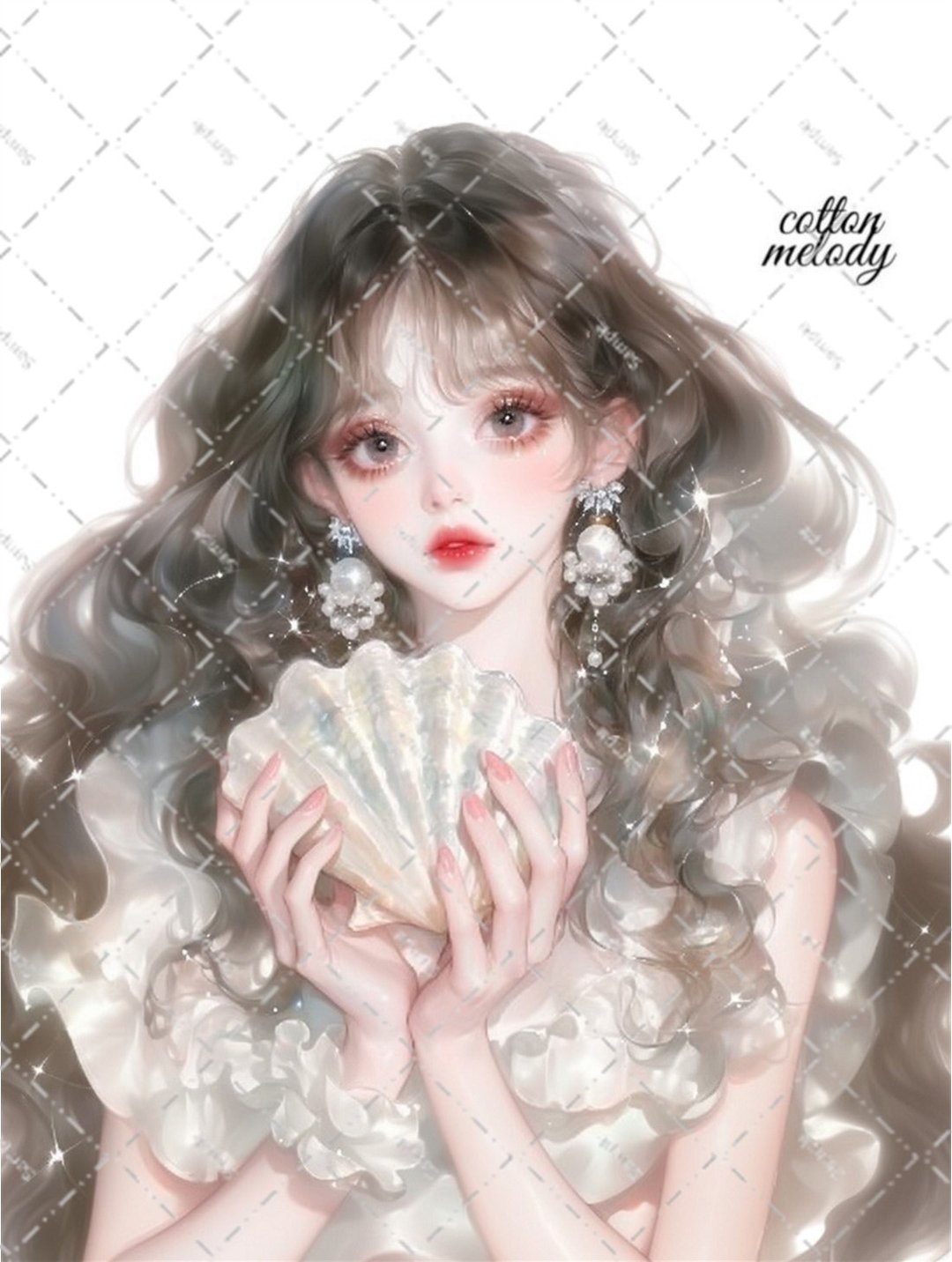 original sticker no.5785 人物贴纸 原创贴纸 人物插画贴纸 女孩贴纸 原创人物贴纸 - 贴纸 - 纸 