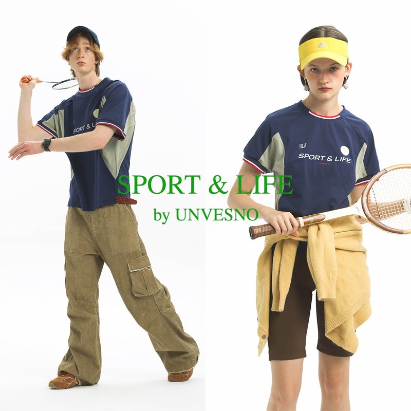 Unvesno (UN) Sport&Life系列5A抗菌透气速干羽毛球跑步运动T恤 - 男装上衣/T 恤 - 其他材质 