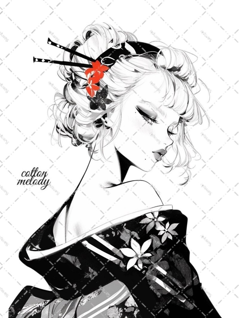 original sticker no.6405 人物贴纸 原创贴纸 人物贴纸 女孩贴纸 原创人物贴纸 - 贴纸 - 纸 