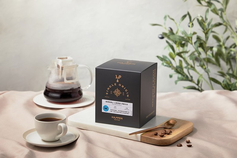 典藏庄园 | 台湾阿里山咖啡 茶韵水洗 | 中焙 | 水洗 | 挂耳10入 - 咖啡 - 新鲜食材 黑色