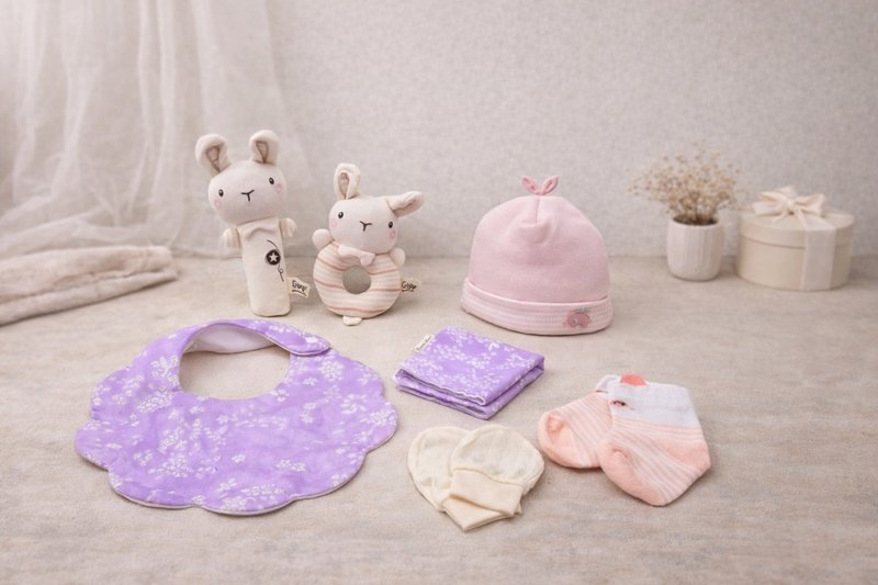 限量手作满月礼盒 韩日纯棉口水巾・人气宝宝礼物首选 - 围嘴/口水巾 - 棉．麻 多色