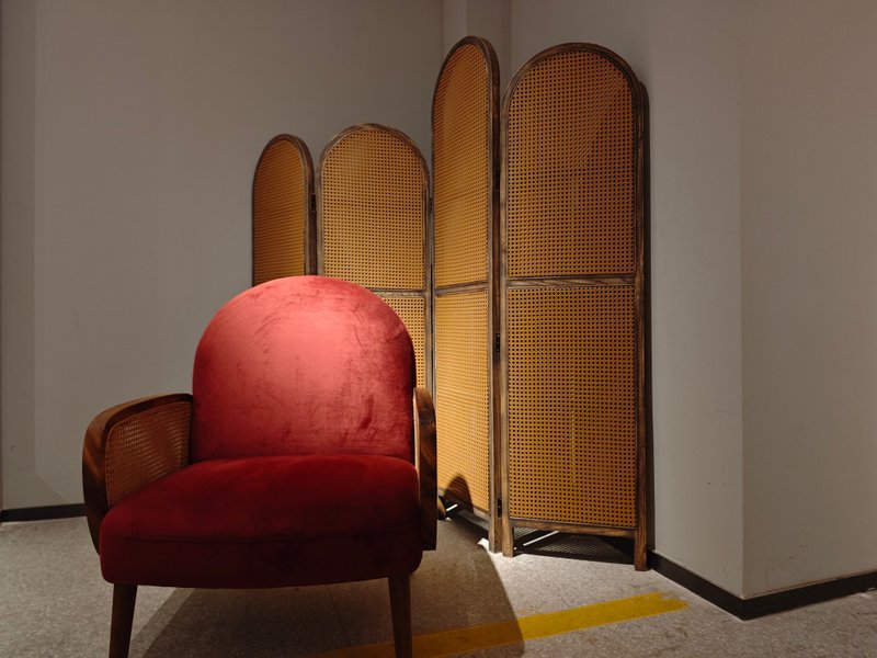 日式屏风 东云复古简约中式 藤编实木 折叠装饰 侘寂风设计感家具 - 其他家具 - 木头 咖啡色