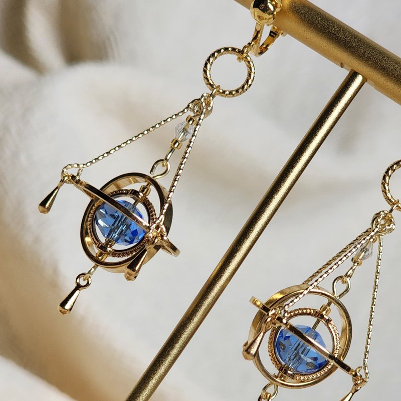 【星象仪】耳环 项链 原创星球概念 悬吊设计 医疗钢链 - 项链 - 其他金属 金色