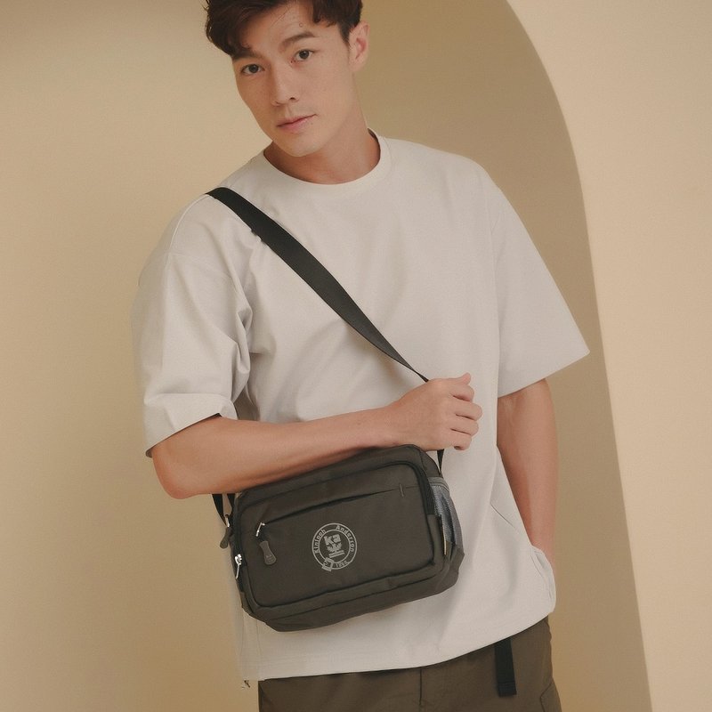 【金安德森】极限机能 防泼水轻便斜侧包-灰绿 - 侧背包/斜挎包 - 尼龙 绿色