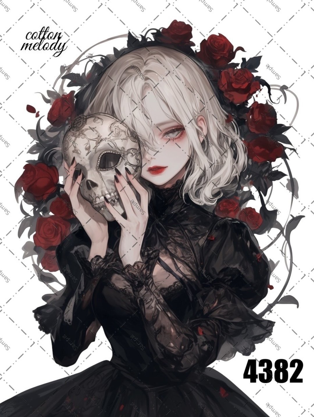 original sticker no.4382 人物贴纸 原创贴纸 原创人物贴纸 装饰贴纸 cotton melody - 贴纸 - 纸 