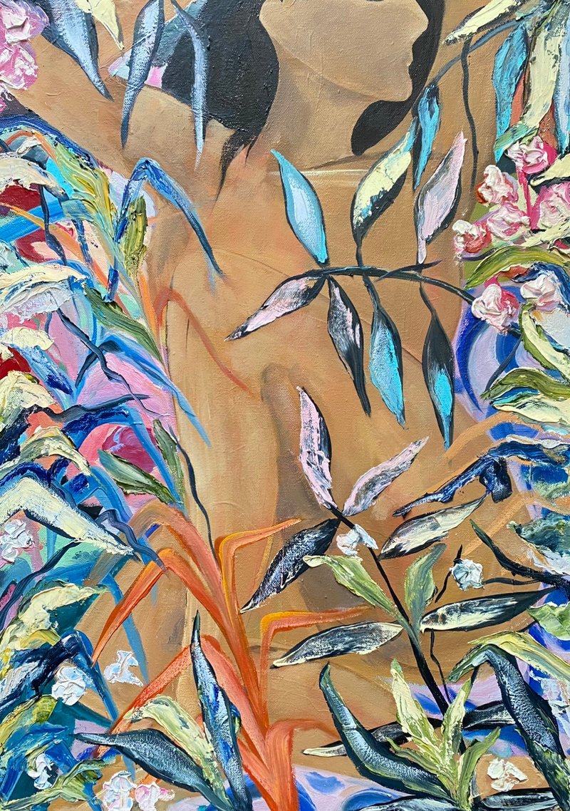 夏季裸体原创布面油画情色艺术野兽派墙壁装饰艺术 - 墙贴/壁贴 - 其他材质 