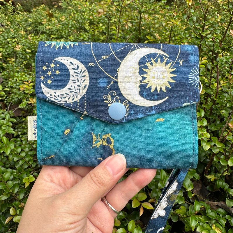 花是鲸喜_三层随身零钱包_神秘月魔法 - 零钱包 - 棉．麻 