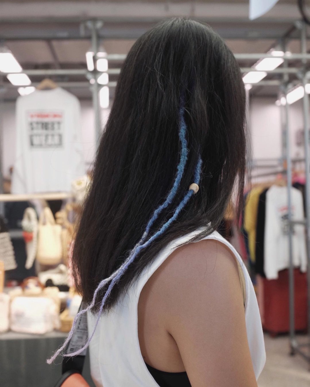 脏辫发夹 可拆式脏辫假发片 Dreadlocks clip-in Pink/ Blue - 发饰 - 聚酯纤维 蓝色