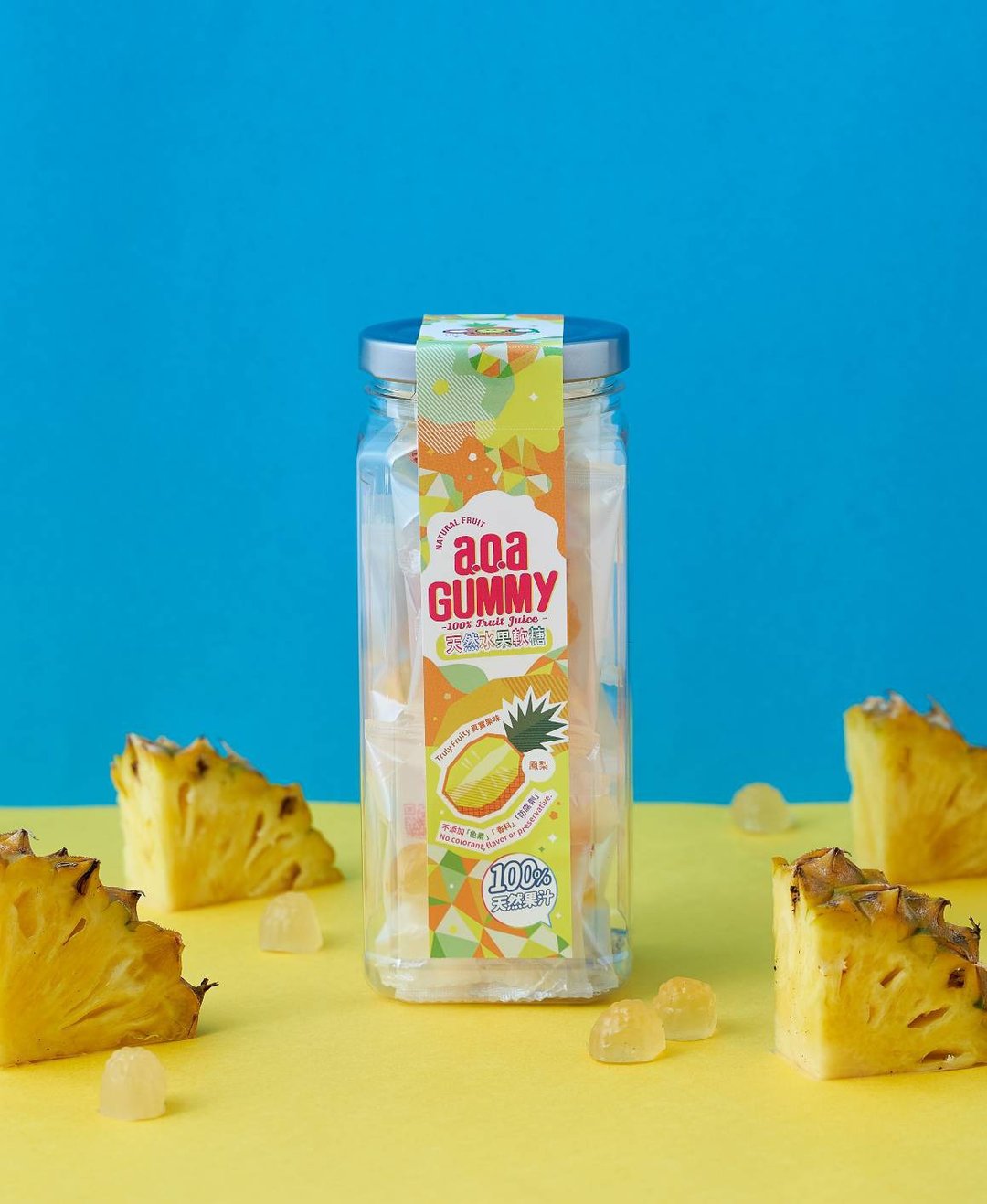a.o.a天然水果软糖 台湾凤梨 台湾水果 低热量 送礼 定制 健康 - 零食/点心 - 新鲜食材 多色