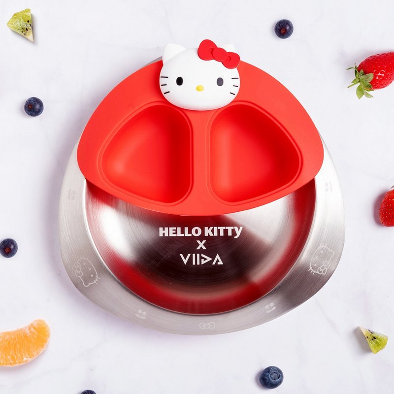 VIIDA x Hello Kitty 用餐套组 | 跨界联名超人气 - 盘子/餐盘/盘架 - 不锈钢 红色