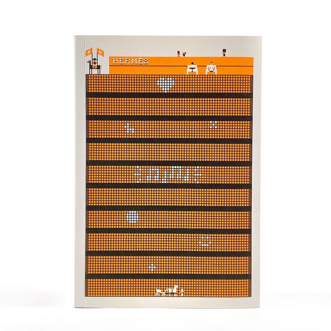 【日本直购 绝美逸品】未使用品 爱马仕 HERMES Faubourg 笔记本 东京银座旗舰店限定 文具 纸制品 白色/橘色 附原厂盒 - 其他 - 纸 白色