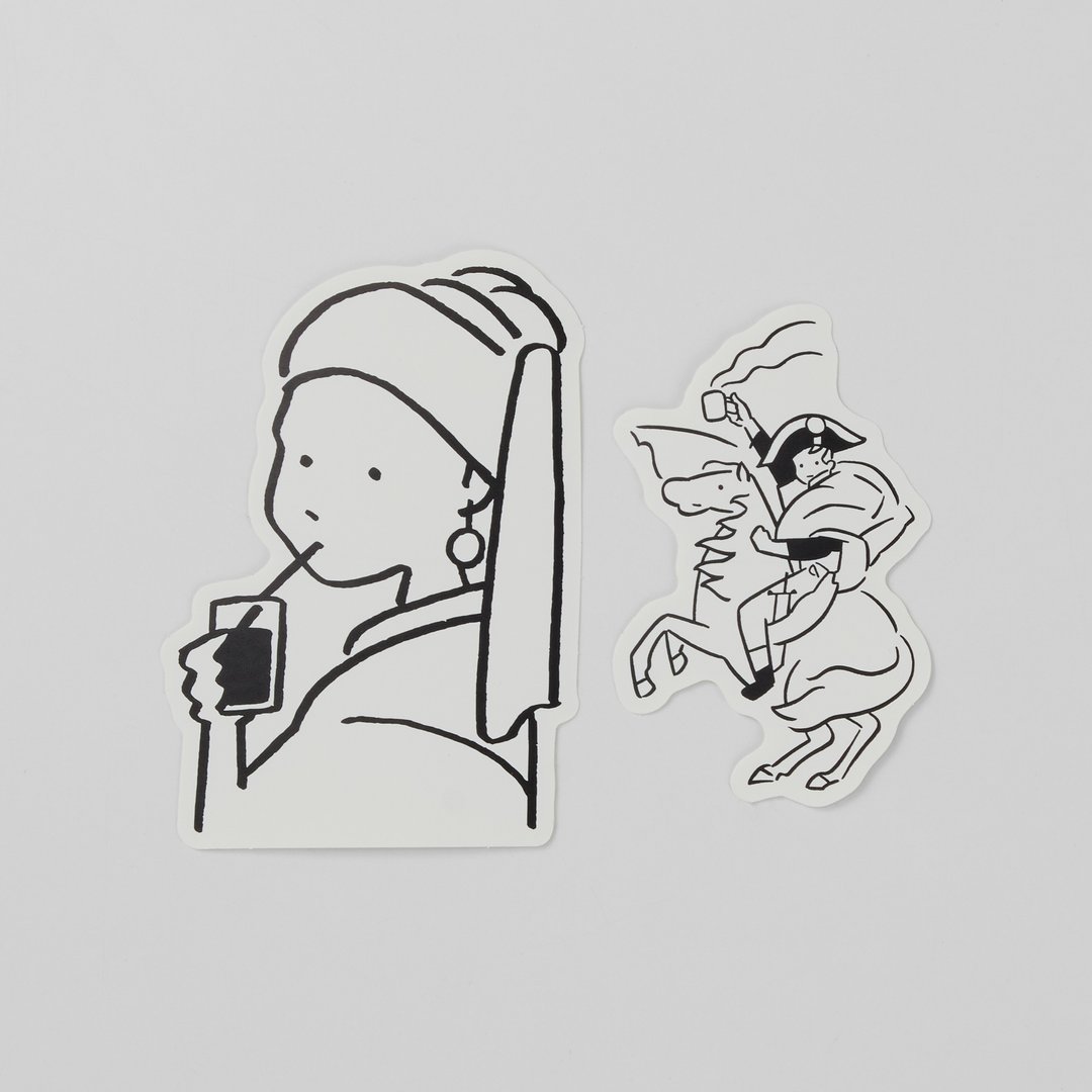 COFFEE BOY D 款贴纸 大 P Girl - 贴纸 - 纸 白色
