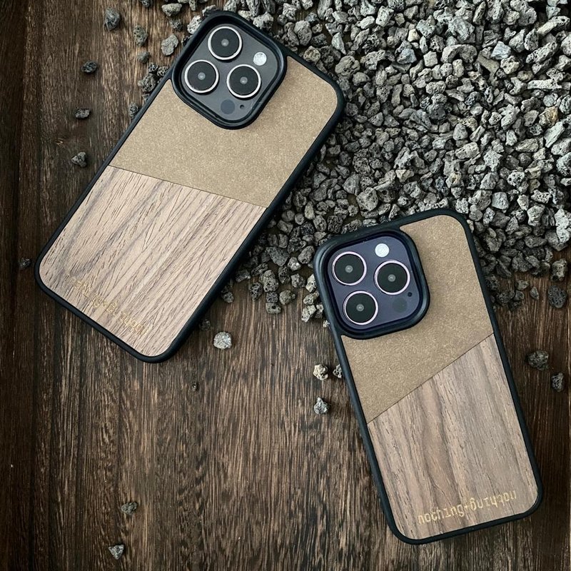 iPhone 14/ iPhone 14 Plus/ iPhone 14 Pro/ iPhone 14 Pro Max - 手机壳/手机套 - 木头 咖啡色