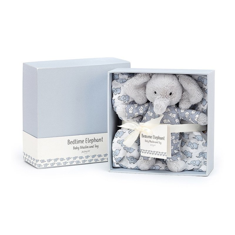 弥月纱布巾礼盒 Bedtime Elephant 睡衣大象 - 满月礼盒 - 其他材质 多色