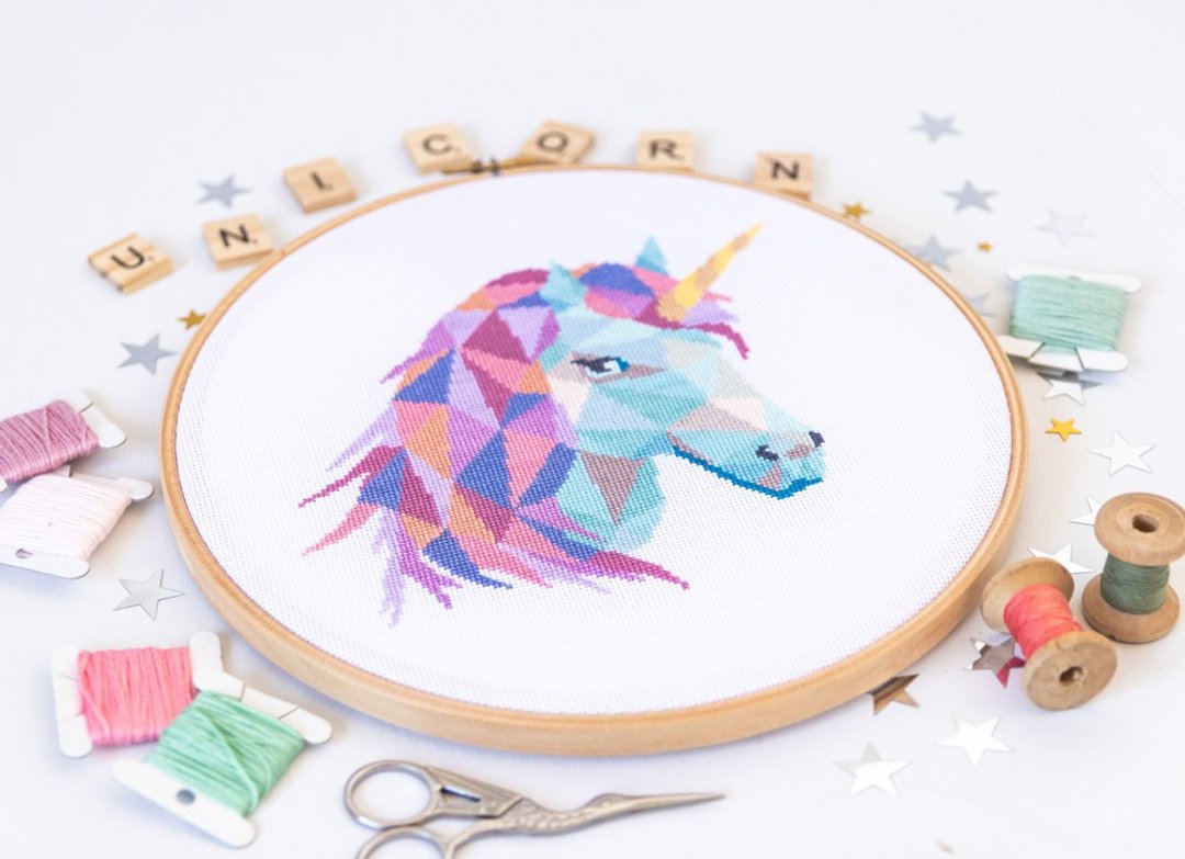 Unicorn Cross Stitch PDF Pattern 十字繡 - 编织/刺绣/羊毛毡/裁缝 - 其他材质 