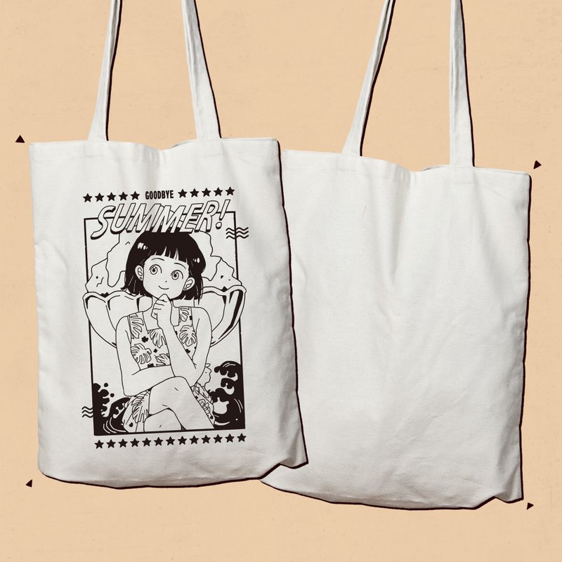 ლ GOODBYE SUMMER 少 女 帆 布 包  ლ - 侧背包/斜挎包 - 棉．麻 