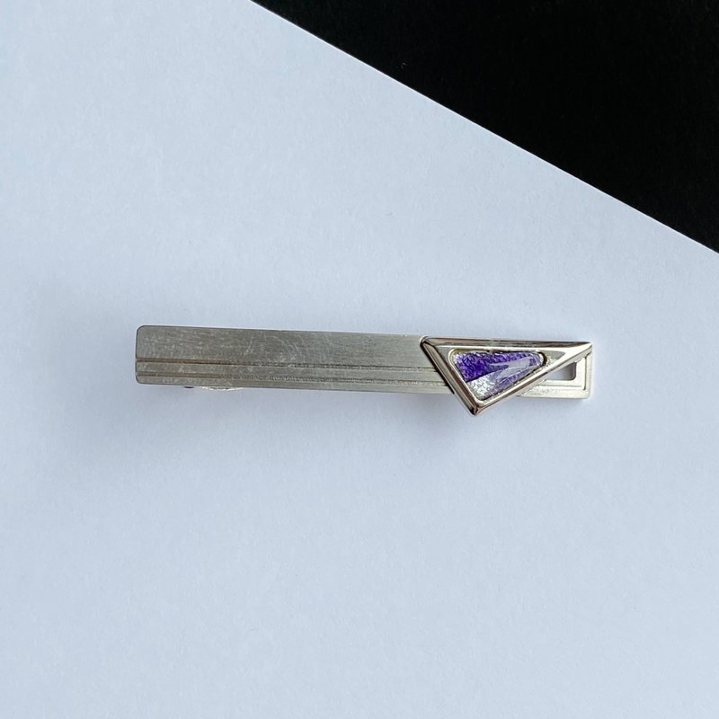 スペース 【アメジスト Amethyst】七宝焼のネクタイピン  純銀胎有線七宝 - 领带/领带夹 - 其他材质 紫色