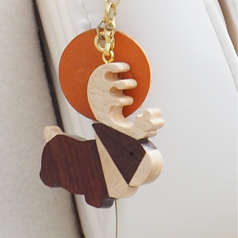 【手工实木吊饰】森林小鹿/ 定制刻字 /送礼首选/生日礼物 - 吊饰 - 木头 绿色