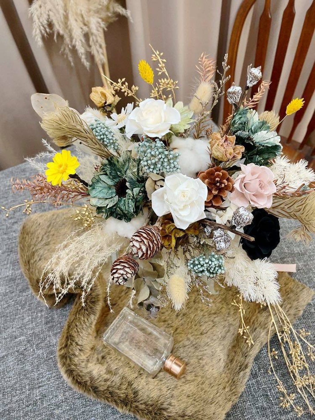 捧花【森林秘境】结婚捧花 干燥花束 干燥花束 求婚捧花 新娘捧花 - 干燥花/捧花 - 植物．花 