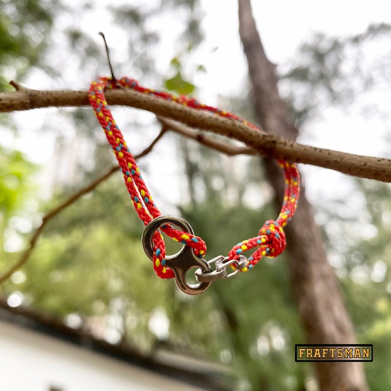 【户外山系】细S扣不锈钢八字手绳 abseiling descender - 手链/手环 - 不锈钢 红色