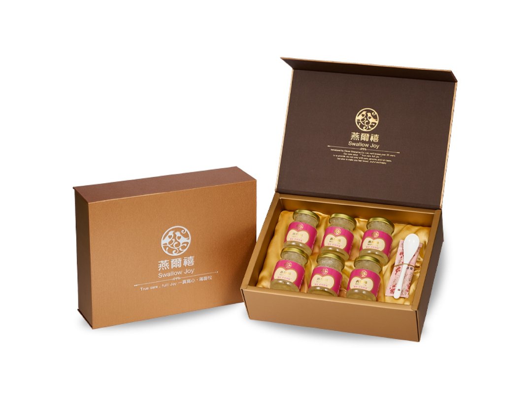 新上市【燕尔禧Swallow】官府浓纯即食燕窝-精致礼盒组6入装 - 健康/养生 - 玻璃 红色