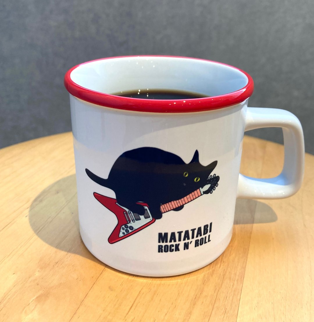 黑猫与吉他的马克杯 - 咖啡杯/马克杯 - 陶 白色