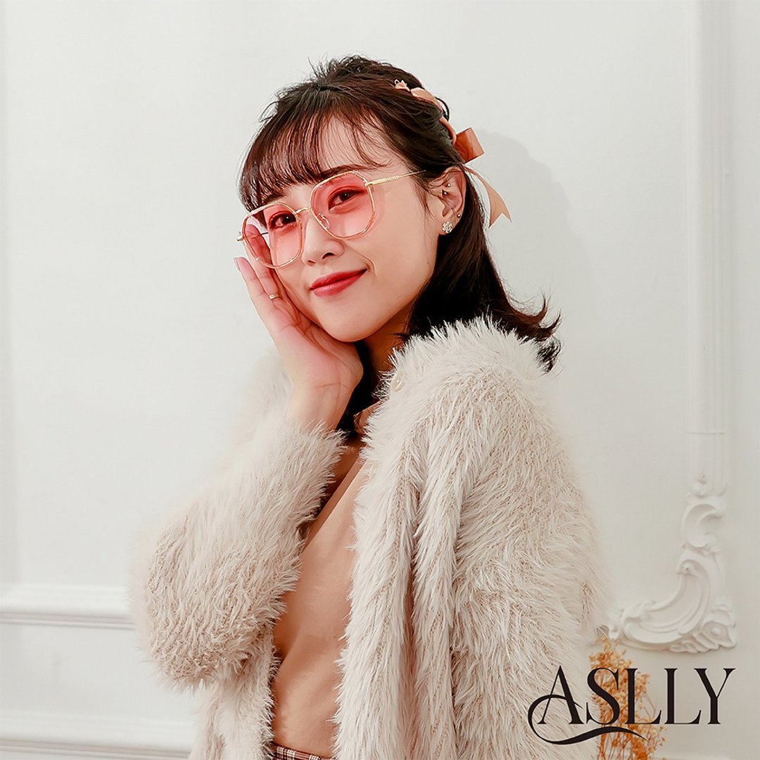 ASLLY镜面俏皮糖果渐层墨镜 - 墨镜 - 其他材质 粉红色
