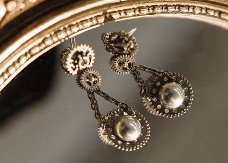 【合作限定】诡秘之主×蒸汽大陆 莎伦系列/仿珍珠耳夹 - 耳环/耳夹 - 其他材质 银色