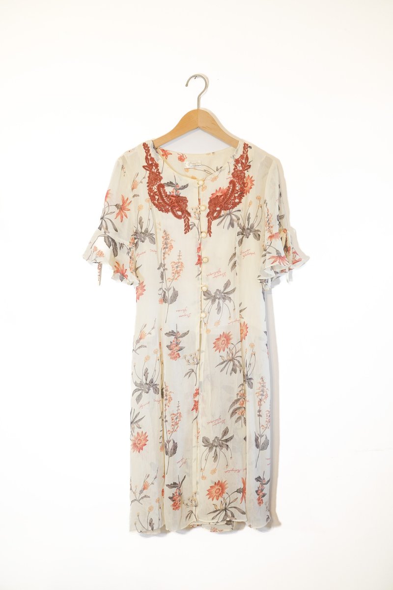 纯情百货行 Vintage 古着衬衫  LS051 米白罩衫 - 女装衬衫 - 聚酯纤维 多色