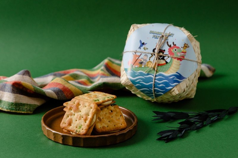 午后小食光│端午节小礼盒(咸蛋黄牛轧饼8入) - 手工饼干 - 新鲜食材 