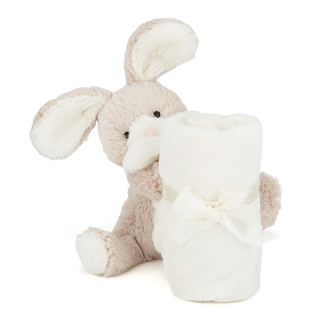 Jellycat Soppy Bunny Soother 兔兔安抚巾 约34x34厘米 - 围嘴/口水巾 - 棉 白色