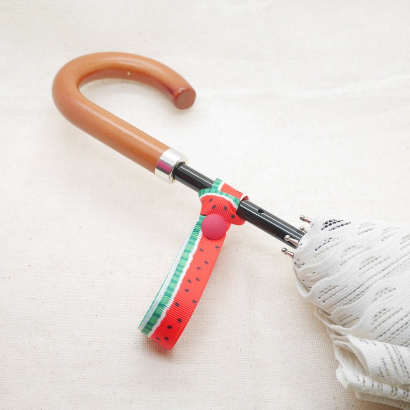 西瓜图案伞带 - 雨伞/雨衣 - 其他材质 红色