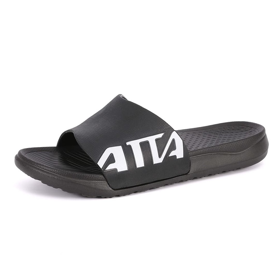 【ATTA】动态调节 5D动态足弓均压拖鞋-黑白 - 拖鞋 - 塑料 黑色