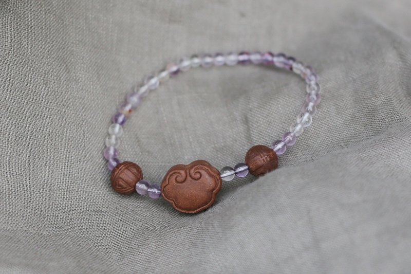 壹染指香品 | 如意香珠 紫水晶 | 天然和合香 | 新中式手链 - 手链/手环 - 宝石 紫色