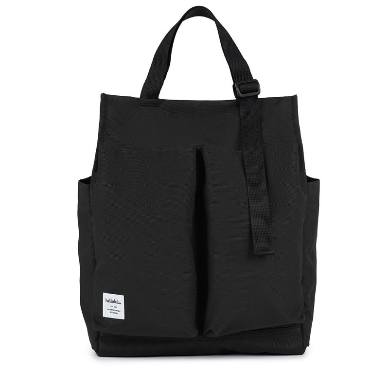 Classic系列新品 | LUKE 垂直三用托特包 单肩包 (暗黑) - 侧背包/斜挎包 - 聚酯纤维 黑色