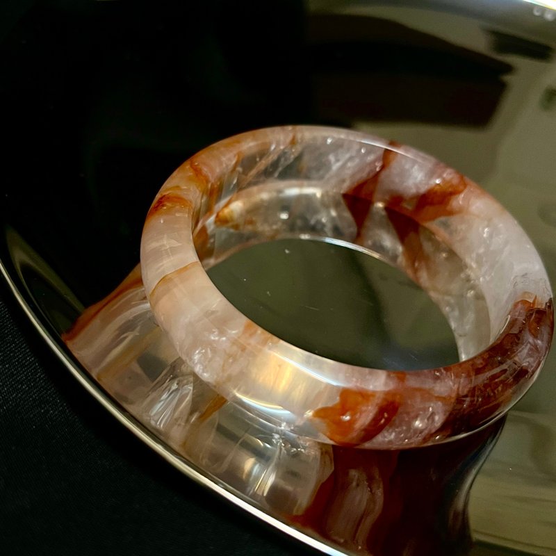 人间小锦鲤 鸩羽幽灵 水晶 手镯 牛血红 红胶花 手镯 胶花 水晶 - 手链/手环 - 水晶 多色