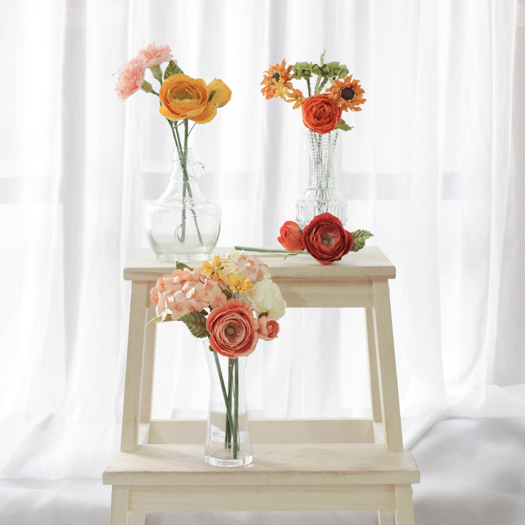 SUNSET ORANGE - Small Posie Rooms for Home Decoration - 香薰/精油/线香 - 纸 橘色