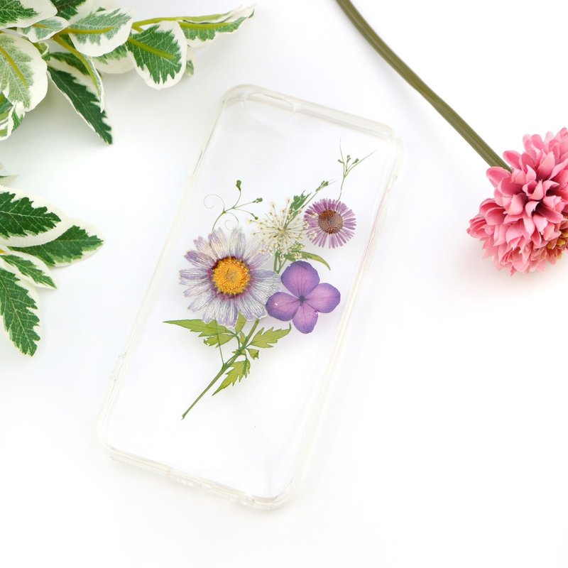 一花一兰 手作押花手机壳 手机保护壳 手机套 干花手机壳 真花手机壳 iPhone 7 iPhone 6 - 手机壳/手机套 - 压克力 